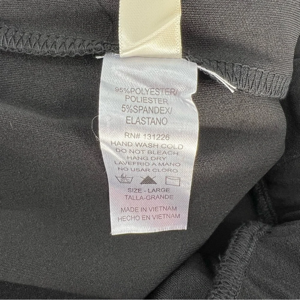 Lara Fashion Women Pants Large Black Wide Leg Paper Bag Gathered Waist Sash Belt - Picture 10 of 10